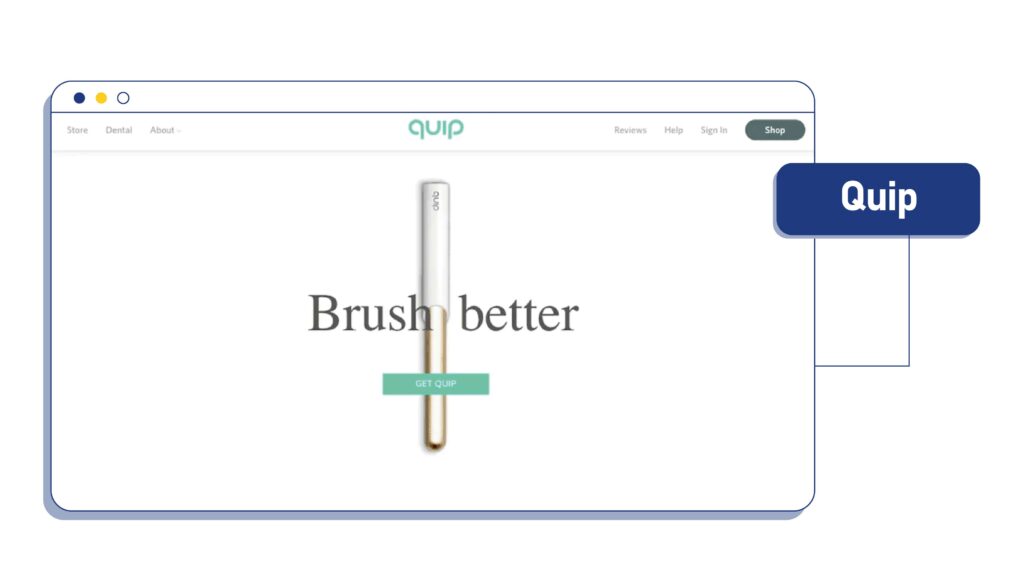 Quip در وبسایت خود از فضای خالی به سادهترین حالت ممکن، اما هدفمند استفاده کرده است.