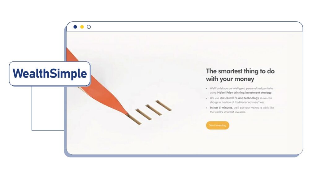 صفحه اصلی Wealth Simple برای پیمایش از بالا به پایین لذتبخش است